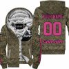 LIMITED EDITION PRODUCTS - US MARINE V1 - CAN AM RACING - CUSTOM NAME - PINK 1 - FLEECE ZIP HOODIE
