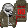 LIMITED EDITION PRODUCTS - US MARINE V1 - CAN AM RACING - CUSTOM NAME - RED - FLEECE ZIP HOODIE