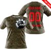 LIMITED EDITION PRODUCTS - US MARINE V1 - CAN AM RACING - CUSTOM NAME - RED - T-SHIRT