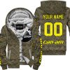 LIMITED EDITION PRODUCTS - US MARINE V1 - CAN AM RACING - CUSTOM NAME - YELLOW - FLEECE ZIP HOODIE
