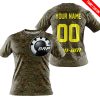LIMITED EDITION PRODUCTS - US MARINE V1 - CAN AM RACING - CUSTOM NAME - YELLOW - T-SHIRT