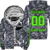 LIMITED EDITION PRODUCTS - US NAVY - CAN AM RACING - CUSTOM NAME - GREEN - FLEECE ZIP HOODIE