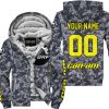 LIMITED EDITION PRODUCTS - US NAVY - CAN AM RACING - CUSTOM NAME - YELLOW - FLEECE ZIP HOODIE