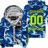 LIMITED EDITION PRODUCTS - US NAVY V1 - CAN AM RACING - CUSTOM NAME - NEON - FLEECE ZIP HOODIE