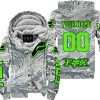 LIMITED EDITION PRODUCTS - US AIR PORCE - FOX RACING - CUSTOM NAME - GREEN - FLEECE ZIP HOODIE