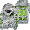 LIMITED EDITION PRODUCTS - US AIR PORCE - FOX RACING - CUSTOM NAME - GREEN 1 - FLEECE ZIP HOODIE