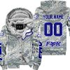 LIMITED EDITION PRODUCTS - US AIR PORCE - FOX RACING - CUSTOM NAME - NAVY - FLEECE ZIP HOODIE