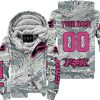 LIMITED EDITION PRODUCTS - US AIR PORCE - FOX RACING - CUSTOM NAME - PINK 1 - FLEECE ZIP HOODIE