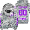 LIMITED EDITION PRODUCTS - US AIR PORCE - FOX RACING - CUSTOM NAME - PURPLE - FLEECE ZIP HOODIE