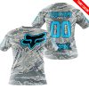 LIMITED EDITION PRODUCTS - US AIR PORCE - FOX RACING - CUSTOM NAME - SKY BLUE - T-SHIRT
