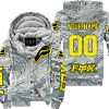 LIMITED EDITION PRODUCTS - US AIR PORCE - FOX RACING - CUSTOM NAME - YELLOW - FLEECE ZIP HOODIE