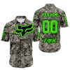 LIMITED EDITION PRODUCTS - US ARMY - FOX RACING - CUSTOM NAME - GREEN - BUTTON SHIRT