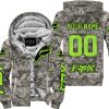 LIMITED EDITION PRODUCTS - US ARMY - FOX RACING - CUSTOM NAME - GREEN 1 - FLEECE ZIP HOODIE