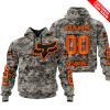LIMITED EDITION PRODUCTS - US ARMY - FOX RACING - CUSTOM NAME - ORANGE