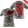 LIMITED EDITION PRODUCTS - US ARMY - FOX RACING - CUSTOM NAME - RED - T-SHIRT