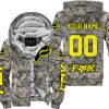 LIMITED EDITION PRODUCTS - US ARMY - FOX RACING - CUSTOM NAME - YELLOW - FLEECE ZIP HOODIE