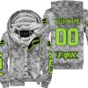 LIMITED EDITION PRODUCTS - US ARMY V1 - FOX RACING - CUSTOM NAME - GREEN 1 - FLEECE ZIP HOODIE