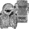 LIMITED EDITION PRODUCTS - US ARMY V1 - FOX RACING - CUSTOM NAME - GREY - FLEECE ZIP HOODIE