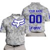 LIMITED EDITION PRODUCTS - US ARMY V1 - FOX RACING - CUSTOM NAME - NAVY - POLO SHIRT