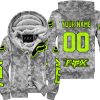 LIMITED EDITION PRODUCTS - US ARMY V1 - FOX RACING - CUSTOM NAME - NEON - FLEECE ZIP HOODIE