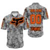 LIMITED EDITION PRODUCTS - US ARMY V1 - FOX RACING - CUSTOM NAME - ORANGE - BUTTON SHIRT
