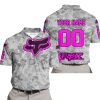 LIMITED EDITION PRODUCTS - US ARMY V1 - FOX RACING - CUSTOM NAME - PINK - POLO SHIRT