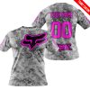 LIMITED EDITION PRODUCTS - US ARMY V1 - FOX RACING - CUSTOM NAME - PINK - T-SHIRT
