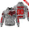 LIMITED EDITION PRODUCTS - US ARMY V1 - FOX RACING - CUSTOM NAME - RED
