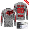 LIMITED EDITION PRODUCTS - US ARMY V1 - FOX RACING - CUSTOM NAME - RED - JERSEY