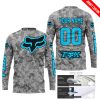 LIMITED EDITION PRODUCTS - US ARMY V1 - FOX RACING - CUSTOM NAME - SKY BLUE - JERSEY