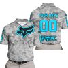 LIMITED EDITION PRODUCTS - US ARMY V1 - FOX RACING - CUSTOM NAME - SKY BLUE - POLO SHIRT