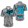 LIMITED EDITION PRODUCTS - US ARMY V1 - FOX RACING - CUSTOM NAME - SKY BLUE - BUTTON SHIRT