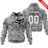 LIMITED EDITION PRODUCTS - US ARMY V1 - FOX RACING - CUSTOM NAME - WHITE
