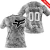 LIMITED EDITION PRODUCTS - US ARMY V1 - FOX RACING - CUSTOM NAME - WHITE - T-SHIRT
