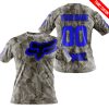 LIMITED EDITION PRODUCTS - US ARMY V2 - FOX RACING - CUSTOM NAME - BLUE - T-SHIRT