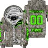 LIMITED EDITION PRODUCTS - US ARMY V2 - FOX RACING - CUSTOM NAME - GREEN - FLEECE ZIP HOODIE