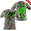 LIMITED EDITION PRODUCTS - US ARMY V2 - FOX RACING - CUSTOM NAME - GREEN - T-SHIRT