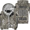 LIMITED EDITION PRODUCTS - US ARMY V2 - FOX RACING - CUSTOM NAME - GREY - FLEECE ZIP HOODIE
