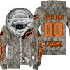 LIMITED EDITION PRODUCTS - US ARMY V2 - FOX RACING - CUSTOM NAME - ORANGE - FLEECE ZIP HOODIE