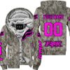 LIMITED EDITION PRODUCTS - US ARMY V2 - FOX RACING - CUSTOM NAME - PINK - FLEECE ZIP HOODIE