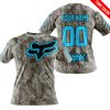 LIMITED EDITION PRODUCTS - US ARMY V2 - FOX RACING - CUSTOM NAME - SKY BLUE - T-SHIRT