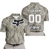 LIMITED EDITION PRODUCTS - US ARMY V2 - FOX RACING - CUSTOM NAME - WHITE - POLO SHIRT