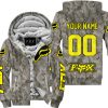 LIMITED EDITION PRODUCTS - US ARMY V2 - FOX RACING - CUSTOM NAME - YELLOW - FLEECE ZIP HOODIE