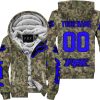 LIMITED EDITION PRODUCTS - US ARMY V3 - FOX RACING - CUSTOM NAME - BLUE - FLEECE ZIP HOODIE