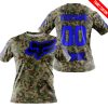 LIMITED EDITION PRODUCTS - US ARMY V3 - FOX RACING - CUSTOM NAME - BLUE - T-SHIRT
