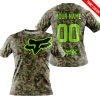 LIMITED EDITION PRODUCTS - US ARMY V3 - FOX RACING - CUSTOM NAME - GREEN 1 - T-SHIRT