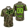 LIMITED EDITION PRODUCTS - US ARMY V3 - FOX RACING - CUSTOM NAME - GREEN 1 - BUTTON SHIRT