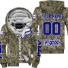 LIMITED EDITION PRODUCTS - US ARMY V3 - FOX RACING - CUSTOM NAME - NAVY - FLEECE ZIP HOODIE