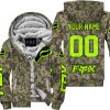 LIMITED EDITION PRODUCTS - US ARMY V3 - FOX RACING - CUSTOM NAME - NEON - FLEECE ZIP HOODIE