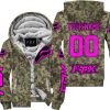 LIMITED EDITION PRODUCTS - US ARMY V3 - FOX RACING - CUSTOM NAME - PINK - FLEECE ZIP HOODIE